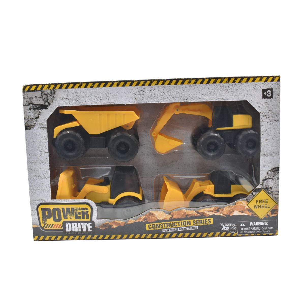 GENERICO - Set de Vehículos de Construcción para Niños – 4 Camiones - Juguete Infantil