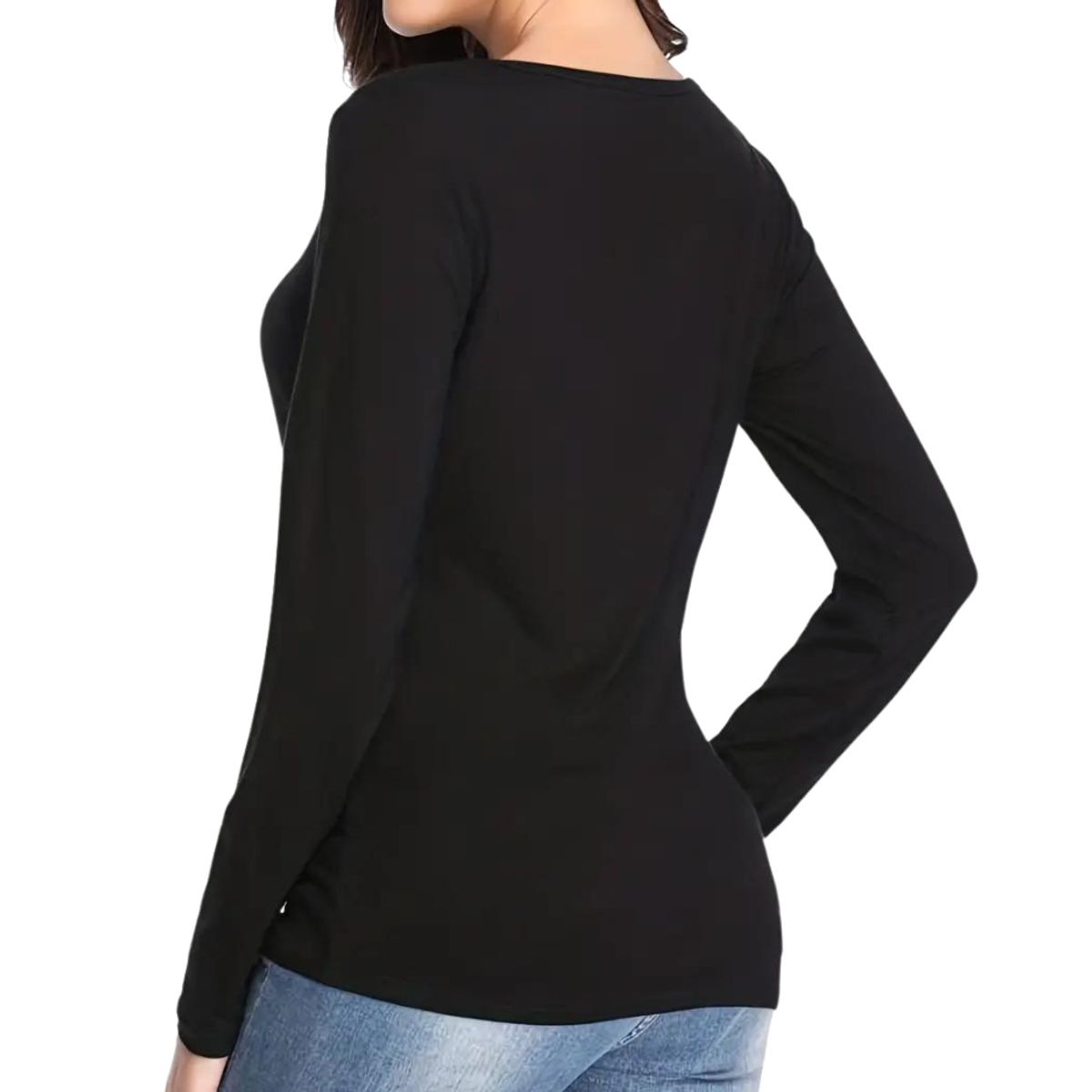GARSIL - camiseta manga larga de bambu cuello redondo dama
