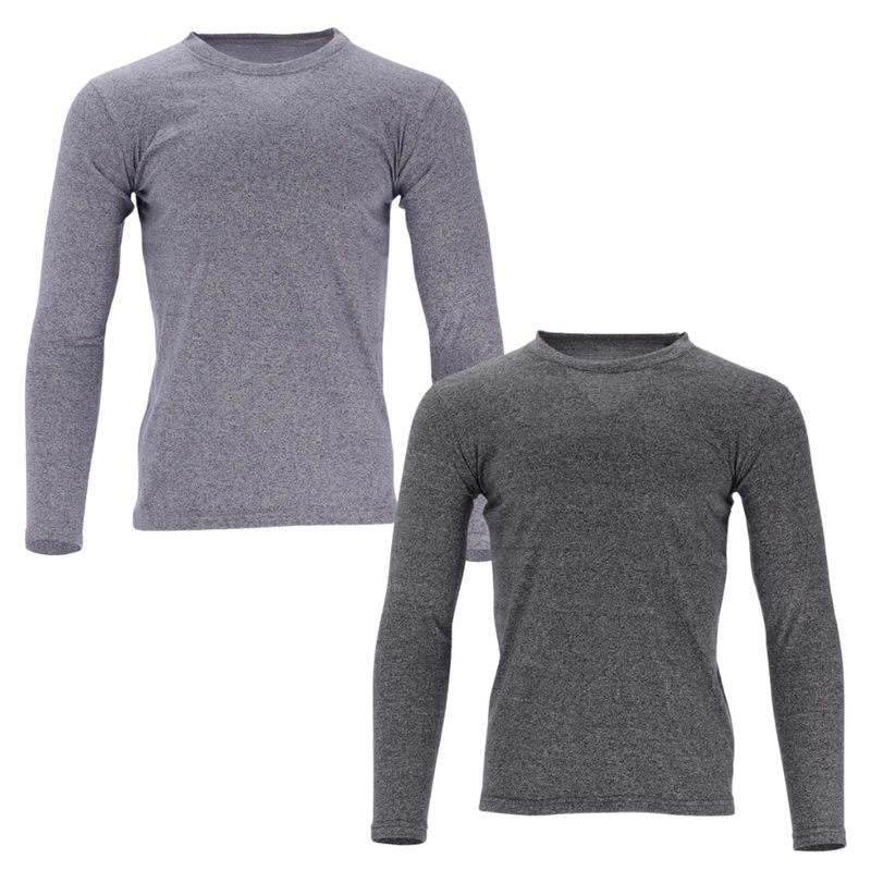 GARSIL - Pack 2 Camisetas Termica Manga Larga Interior Polar Hombre