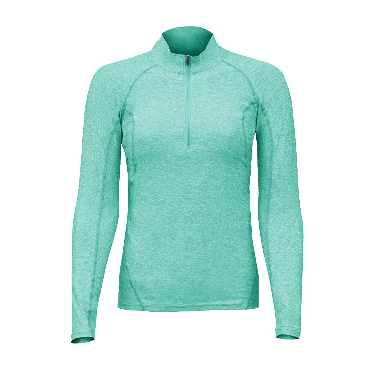 ANDESLAND OUTDOOR APPAREL - Polera Dry Fit Manga Larga Con Cierre Turquesa Mujer