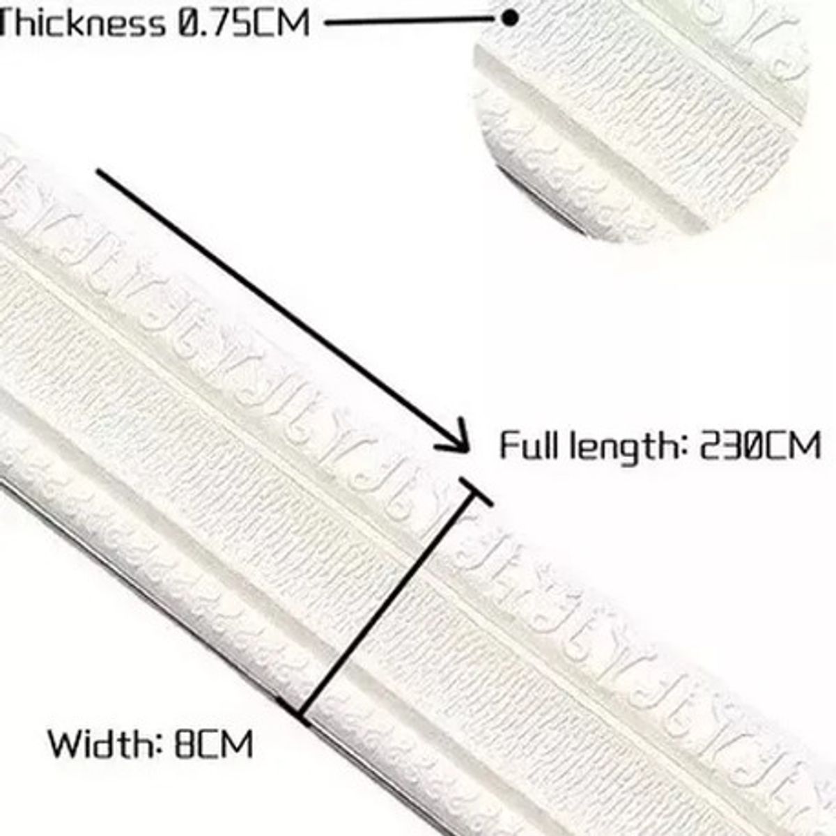 GENERICO - 5 Rollos Guardapolvo Moldura, Cornisa O Zócalo Adhesivo