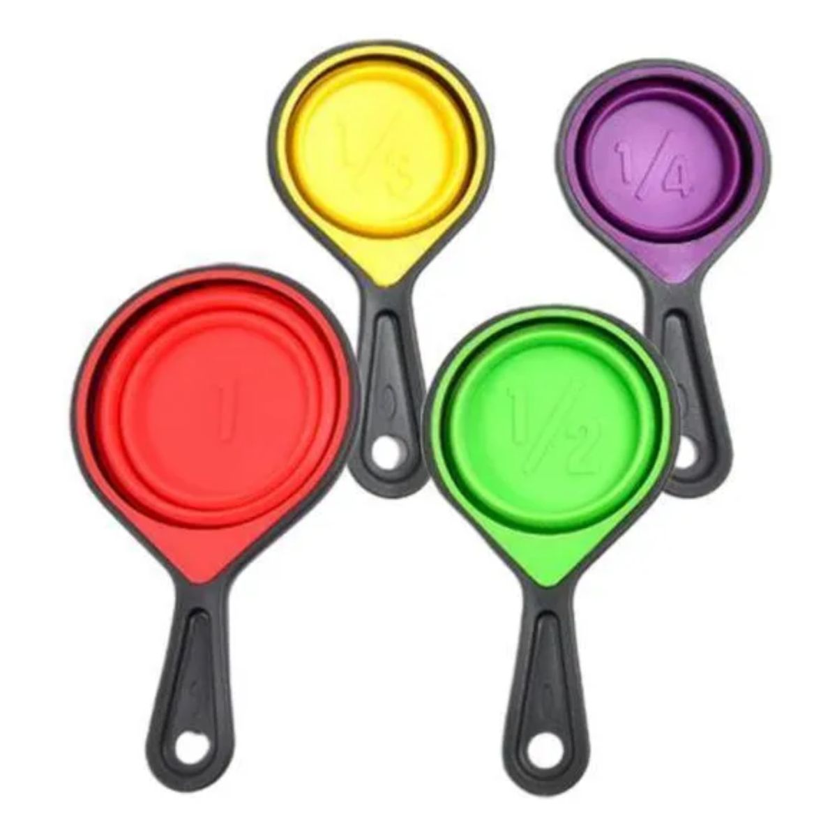 GENERICO - Pack 4 Cuchara Medidora De Silicona