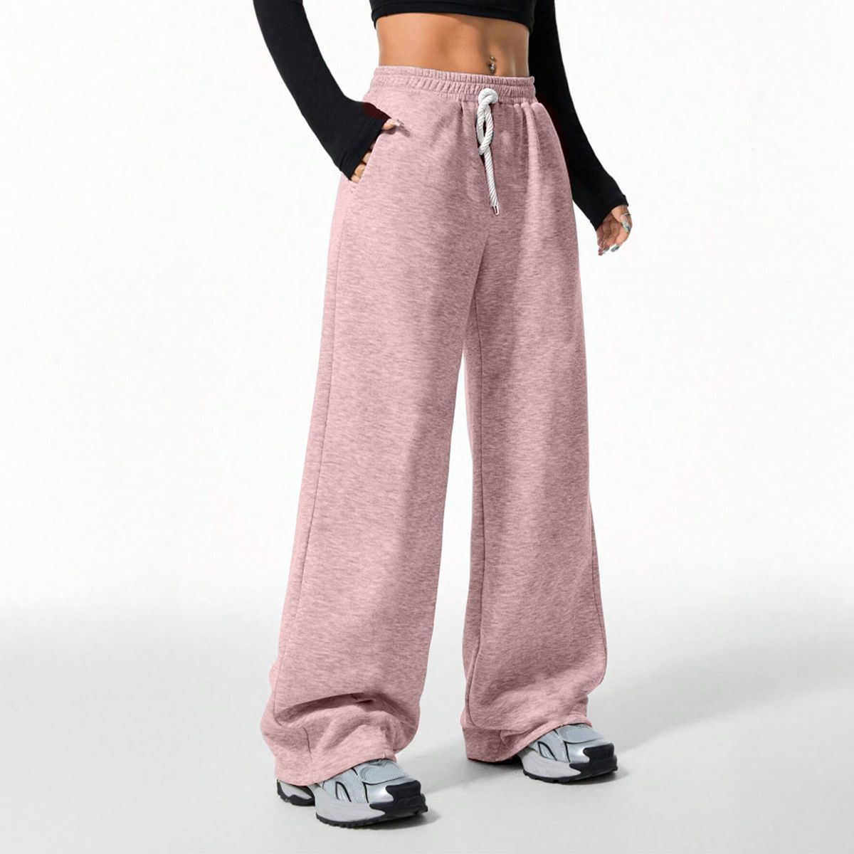 AGW - Pantalón Buzo Algodón Térmico Forrado en Chiporro Palazzo