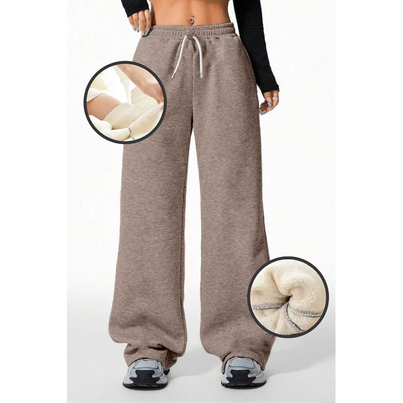 AGW - Pantalón Buzo 100% Algodón Térmico Forrado en Chiporro Palazzo