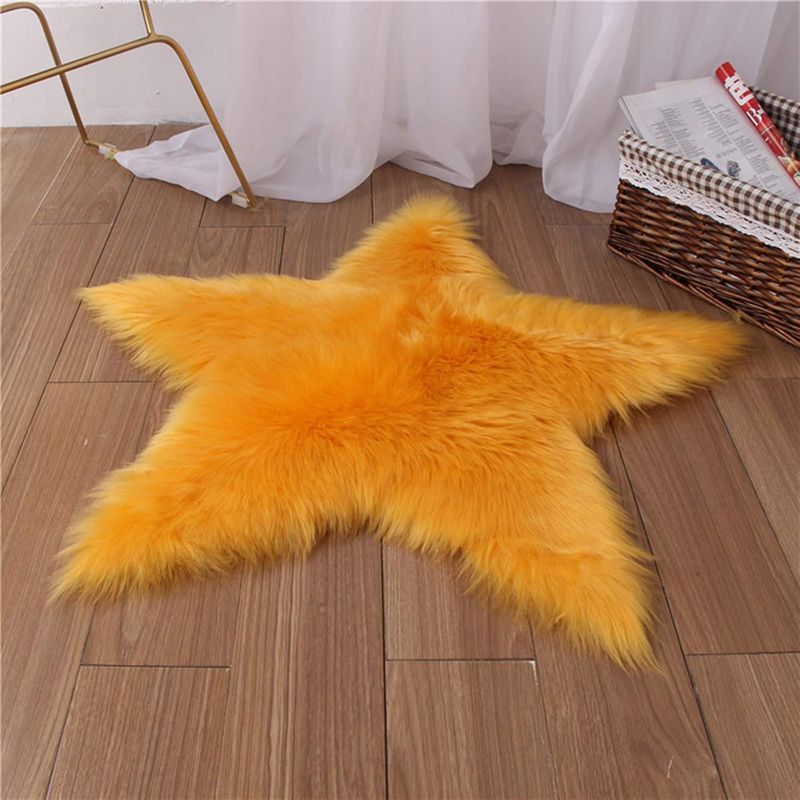 UNICO - Alfombra Peluche ESTRELLA 100cm Tapete CORAL