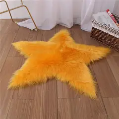 UNICO - Alfombra Peluche ESTRELLA 100cm Tapete CORAL