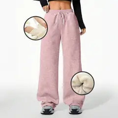 AGW - Pantalón Térmico Buzo Palazzo Forro Polar Elasticado Wide Leg Oversize