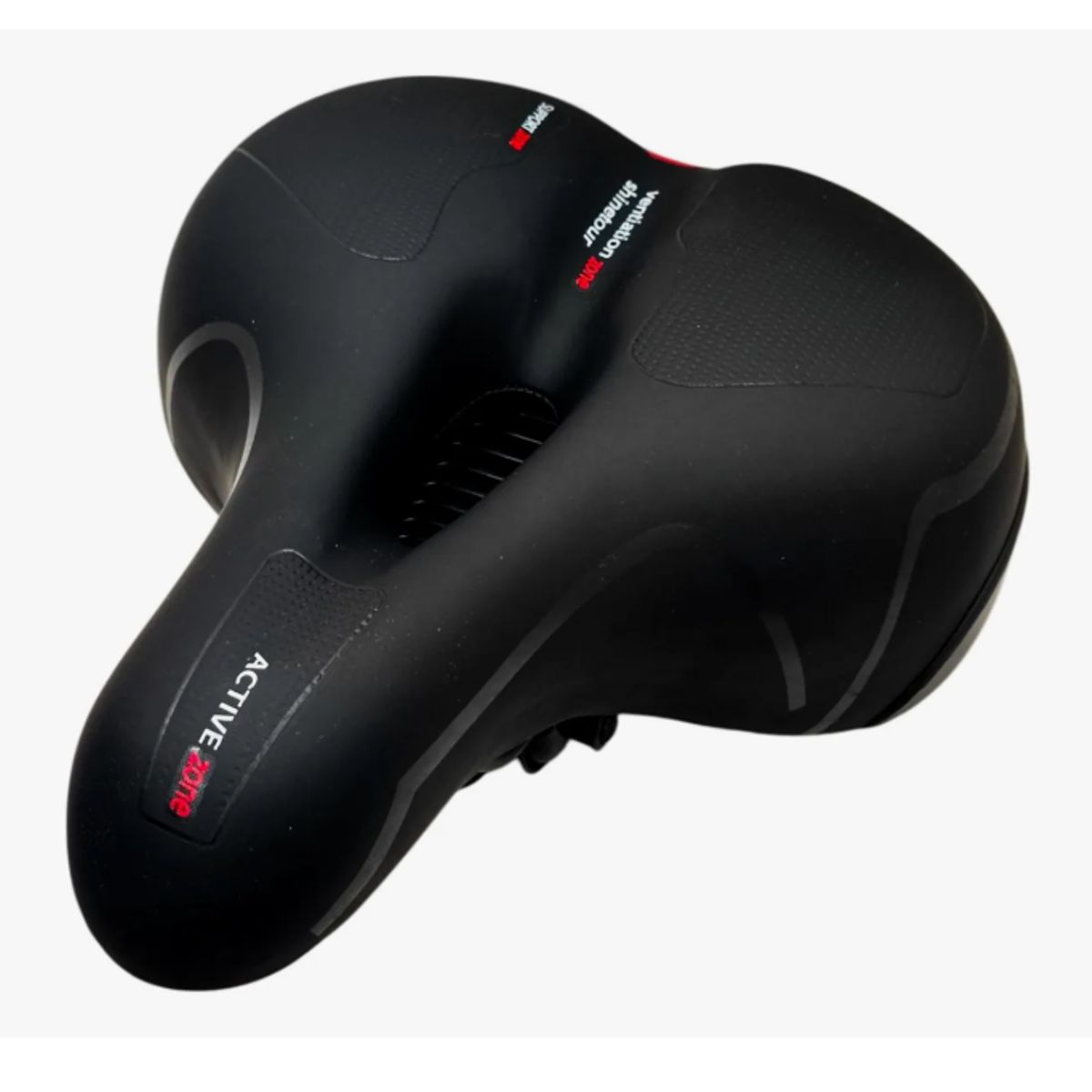 GENERICO - Sillín Asiento Bicicleta Anti prostático Amplio Reflectante