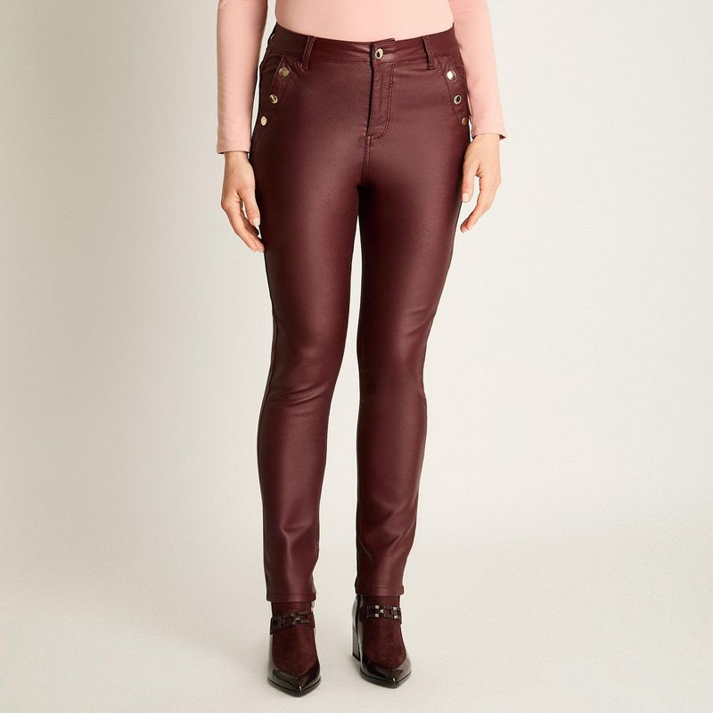 LORENZO DI PONTTI - Pantalón Sport Burdeo Corte Slim