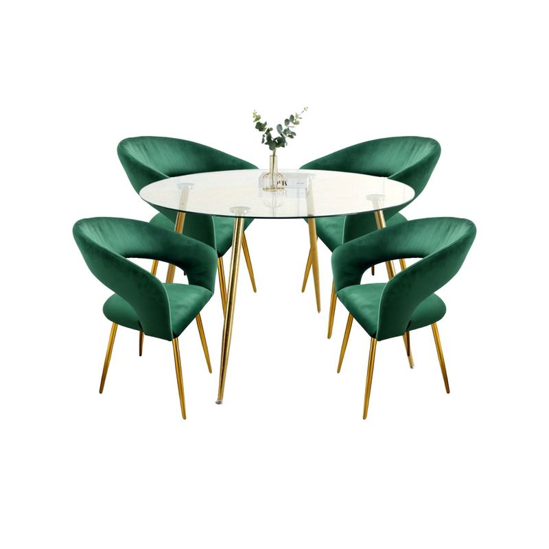 HABITA2 CHILE - Comedor Florencia Minimalista 120cm- 4 puesto Verde
