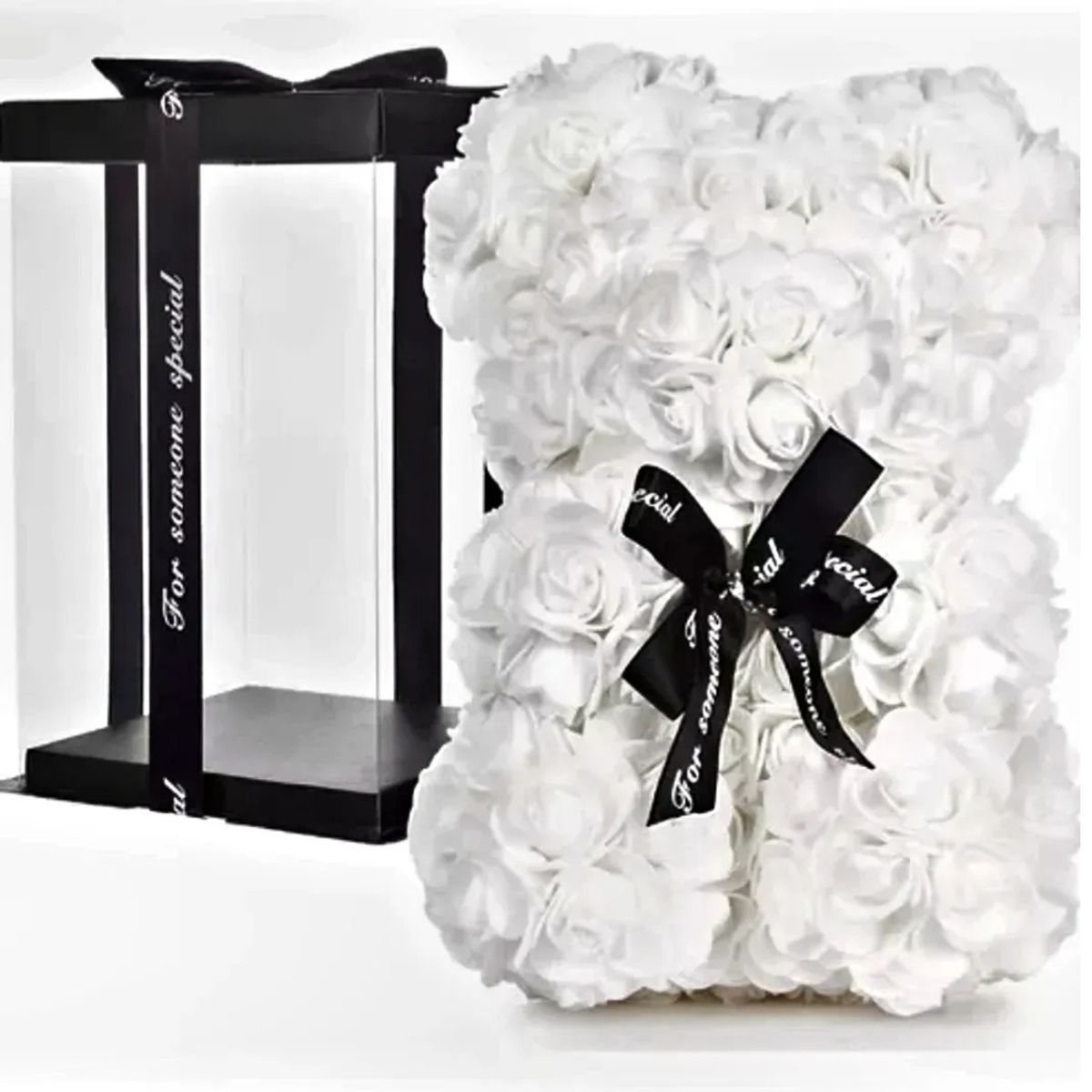 MOVI - OSO PELATOS DE ROSAS SAN VALENTIN BLANCO