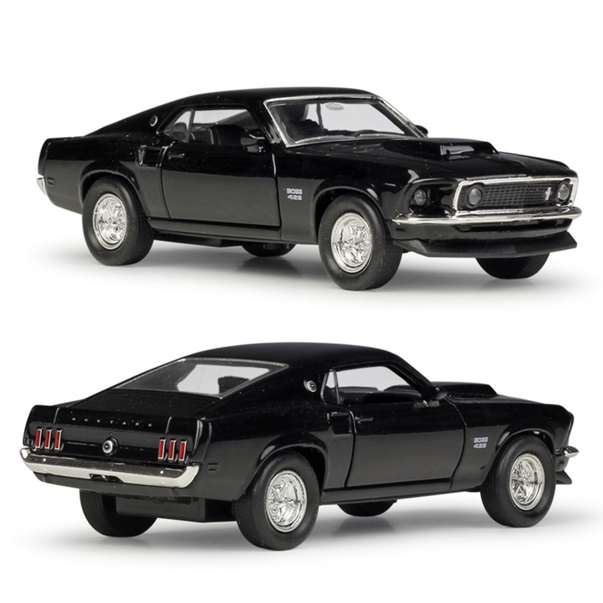 GENERICO - 1969 Ford Mustang Boss 429 Negro auto de colección 1: 36