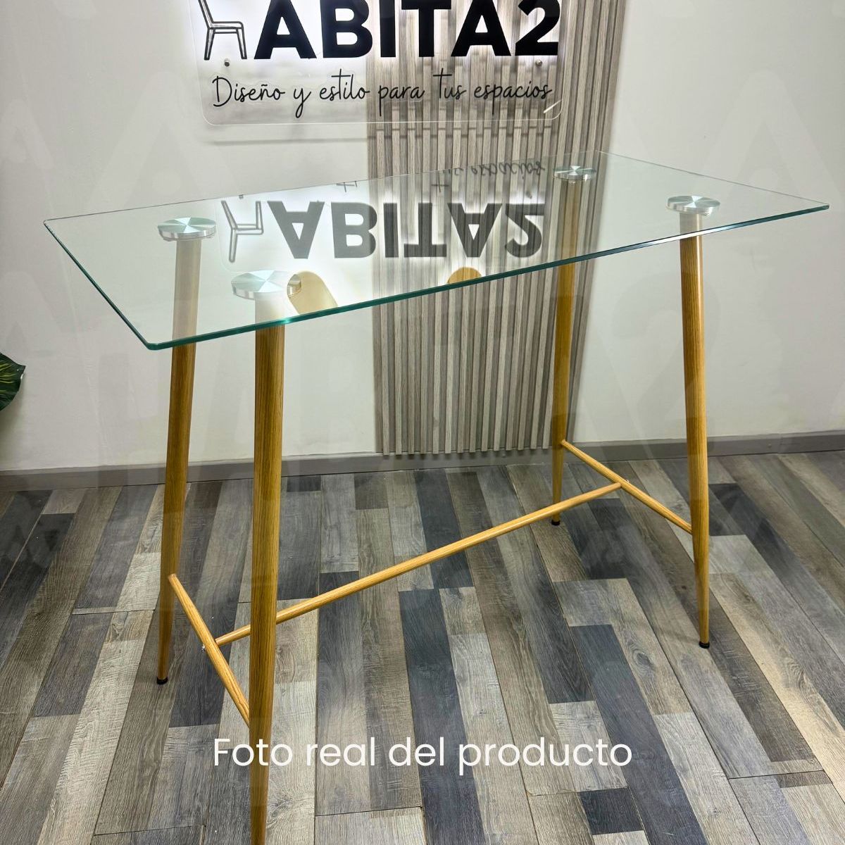 HABITA2 CHILE - MESA DE BAR ATLAS VIDRIO