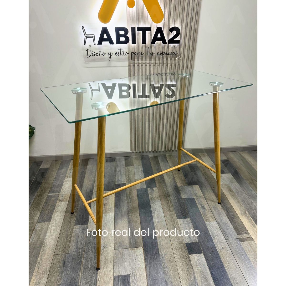 HABITA2 CHILE - MESA DE BAR ATLAS VIDRIO