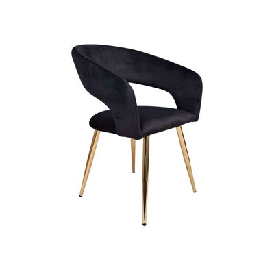 Imagen 2 del producto Sitial Florencia Patas Doradas - Negro