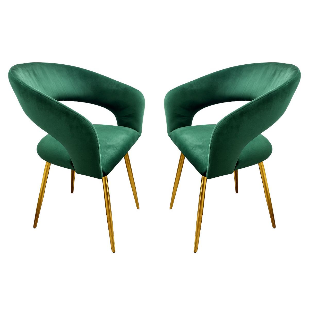 HABITA2 CHILE - Pack 2 Sitial Florencia Patas Doradas - Verde