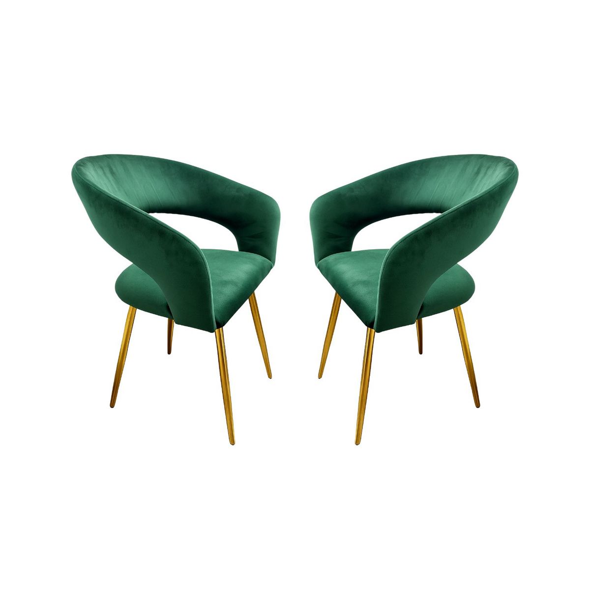 HABITA2 CHILE - Pack 2 Sitial Florencia Patas Doradas - Verde