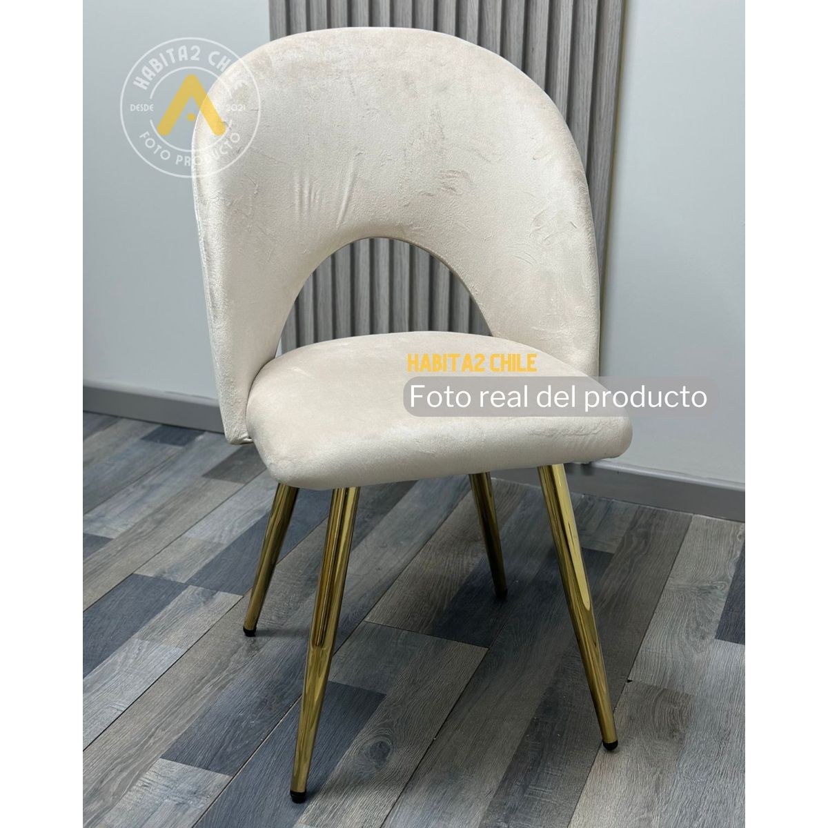 HABITA2 CHILE - Silla Elsa Gold - Beige
