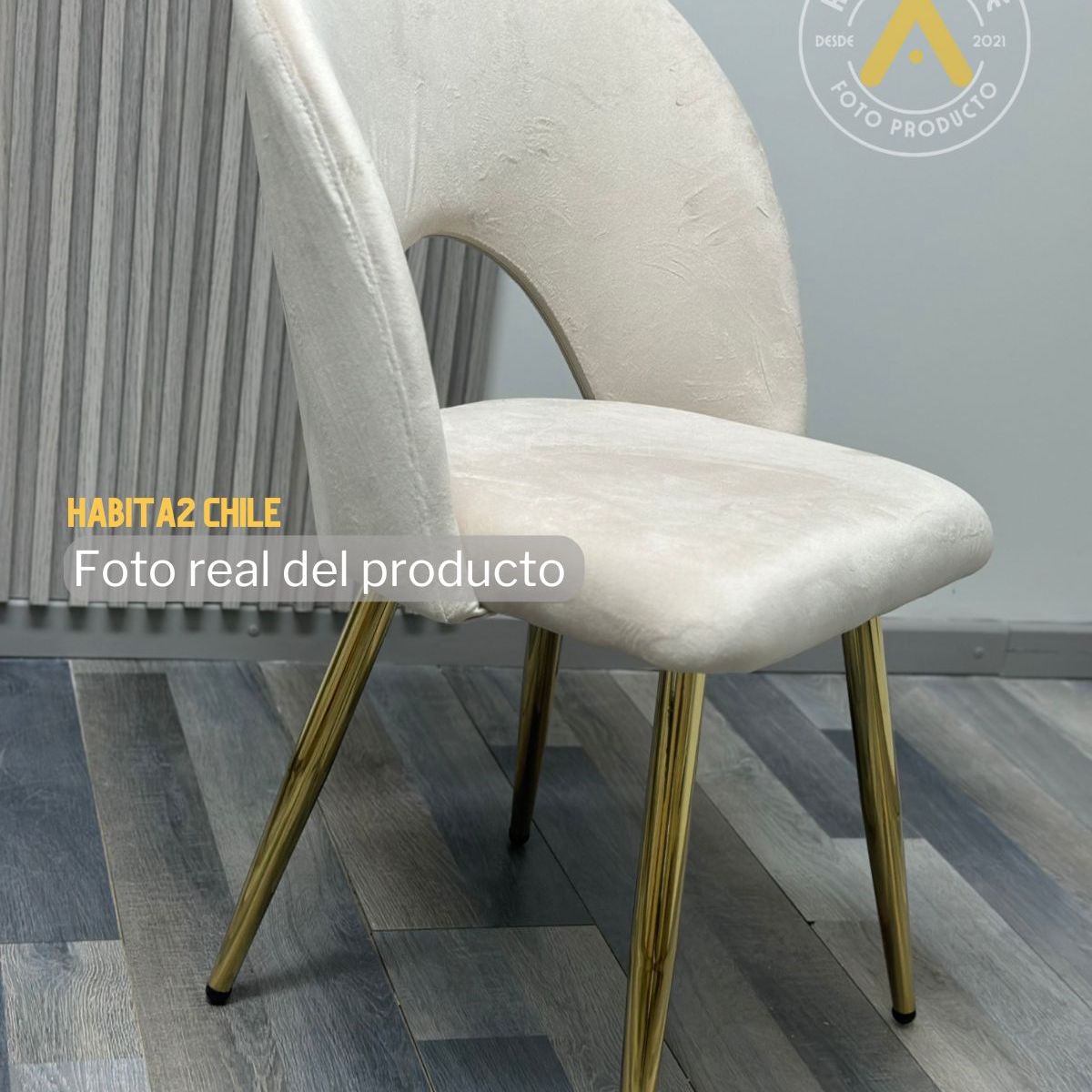 HABITA2 CHILE - Silla Elsa Gold - Beige