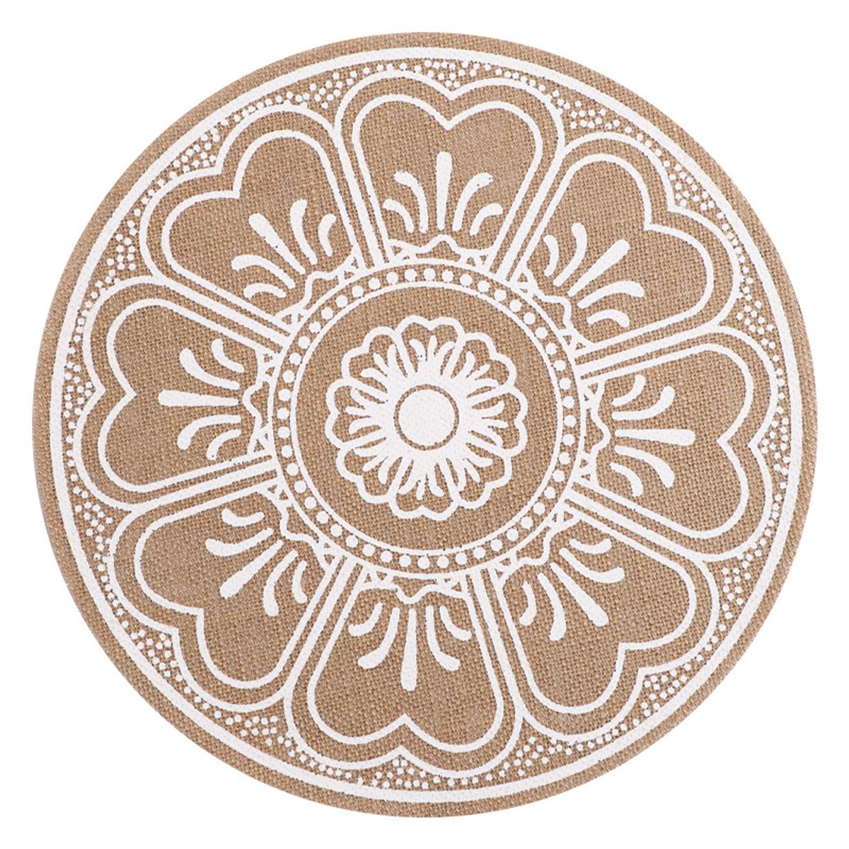 PUREPOWER - Set 6 Manteles Individuales De Mesa Bohemio Redondo-Φ38cm