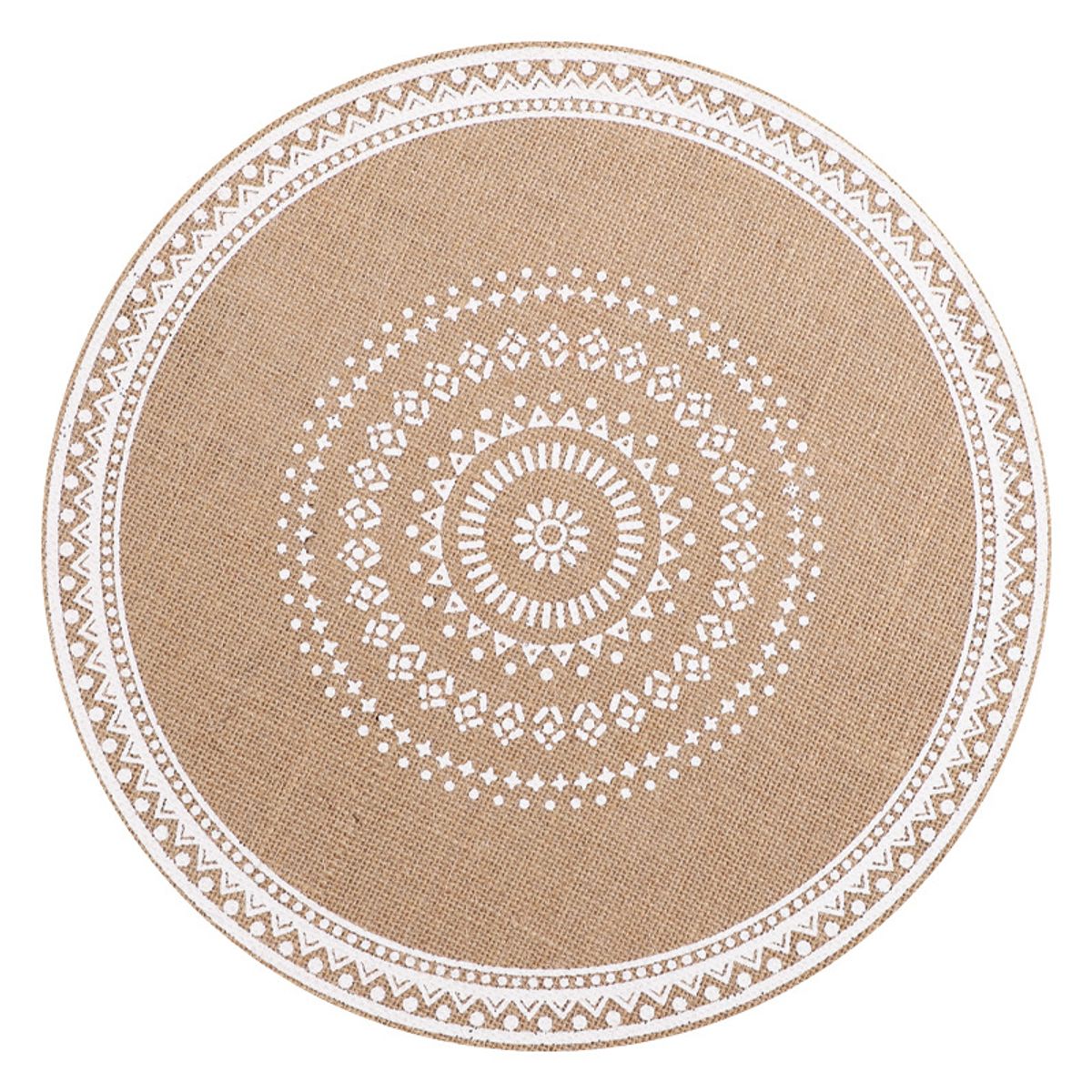 PUREPOWER - Set 6 Manteles Individuales De Mesa Bohemio Redondo-Φ38cm