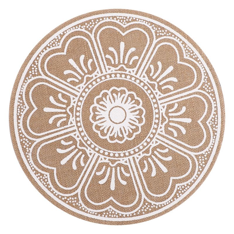 PUREPOWER - Set 6 Manteles Individuales De Mesa Bohemio Redondo-Φ38cm