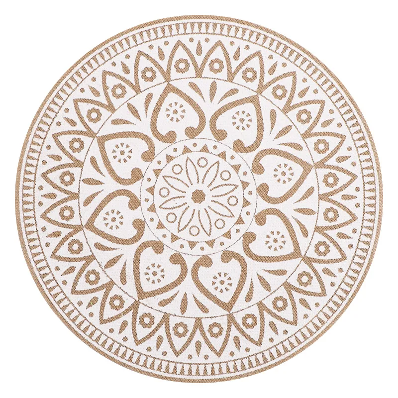 PUREPOWER - Set 6 Manteles Individuales De Mesa Bohemio Redondo-Φ38cm