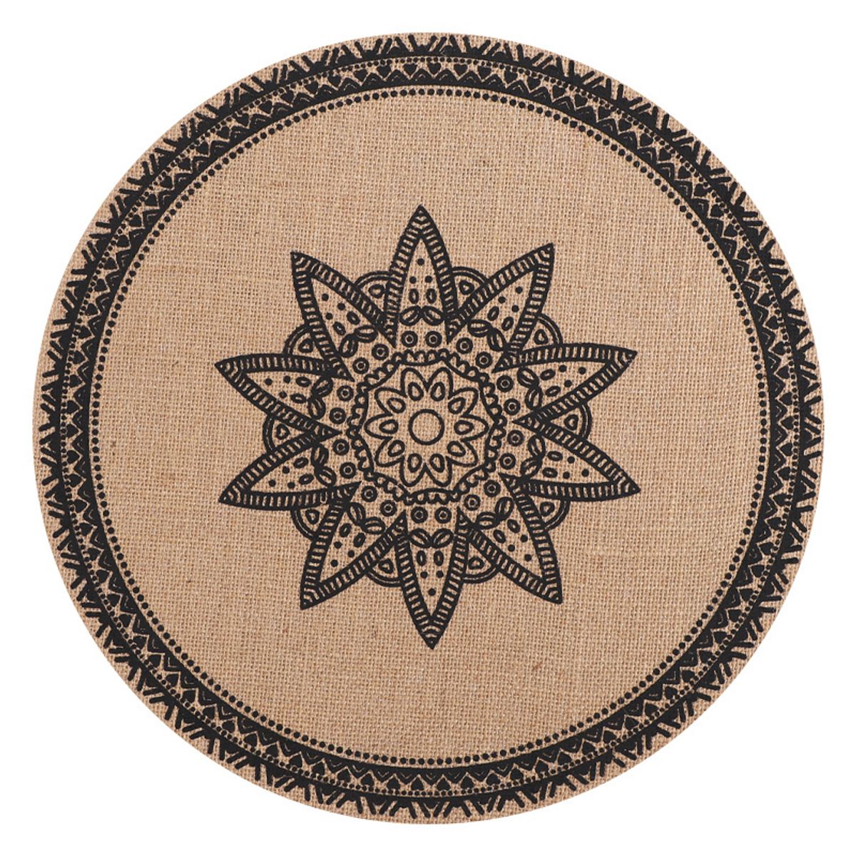 PUREPOWER - Set 6 Manteles Individuales De Mesa Bohemio Redondo-Φ38cm