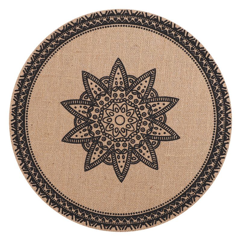 PUREPOWER - Set 6 Manteles Individuales De Mesa Bohemio Redondo-Φ38cm