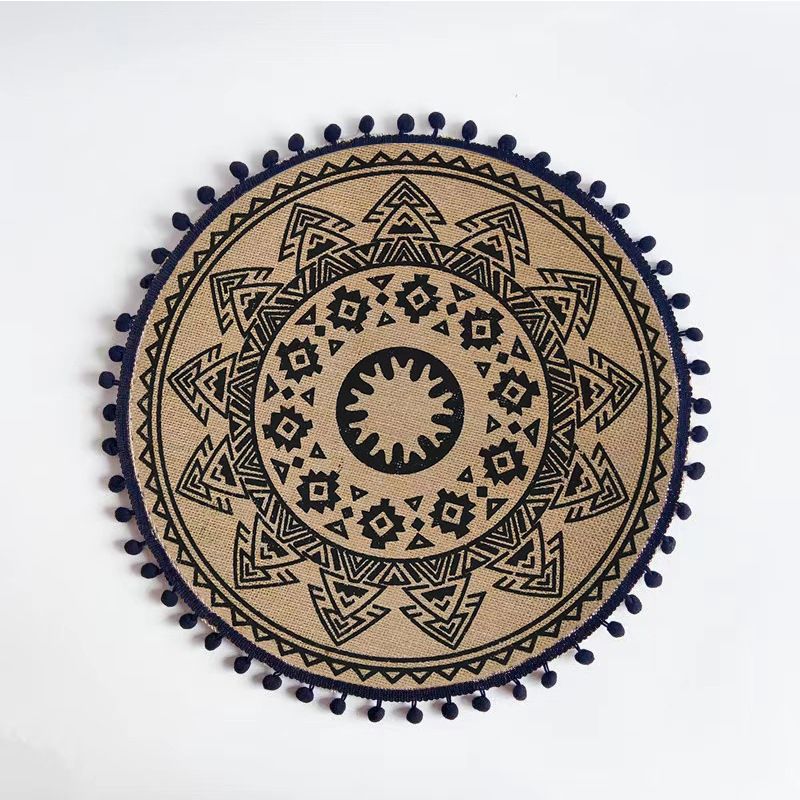PUREPOWER - Set 06 Manteles Individuales De Mesa Bohemio Redondo-Φ38cm