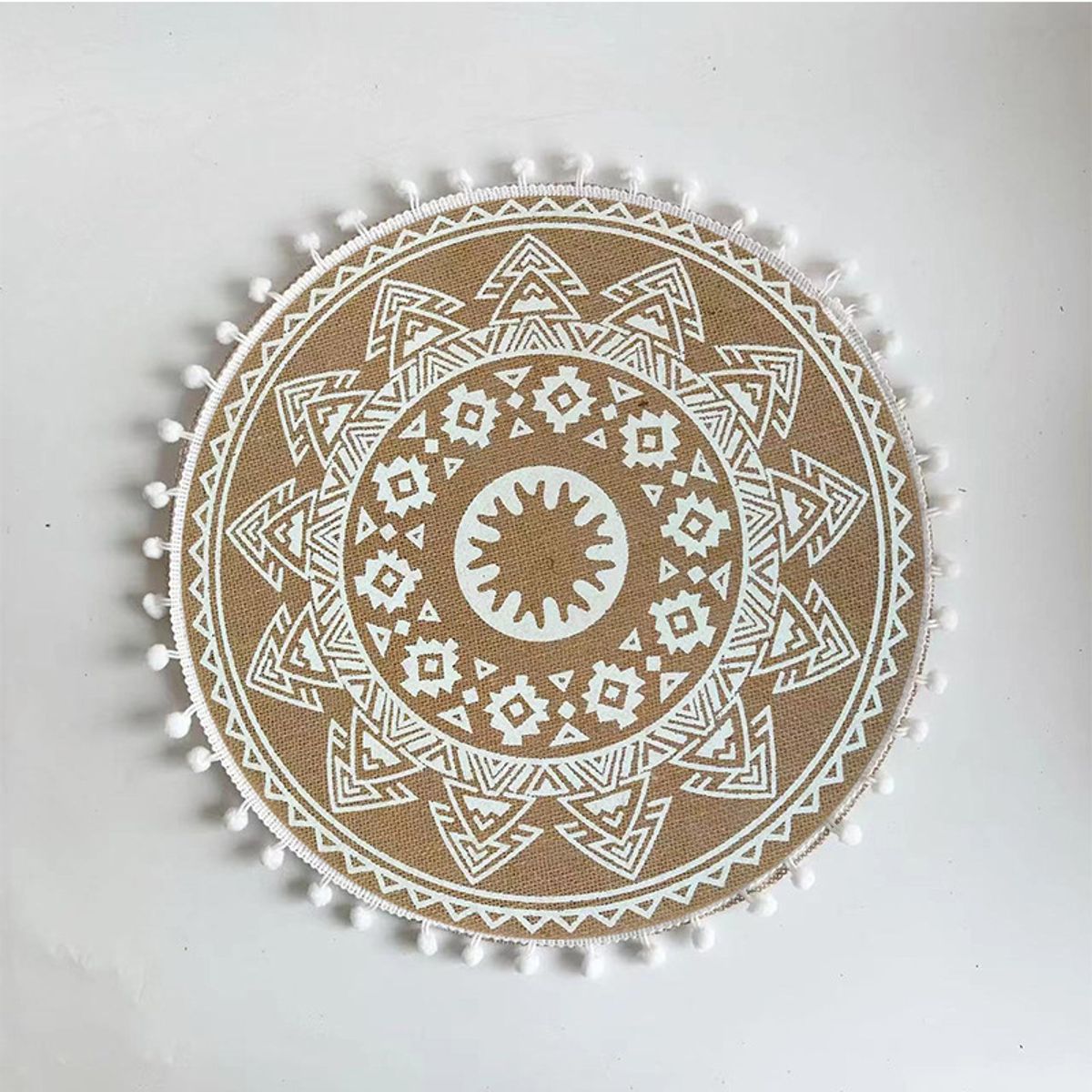 PUREPOWER - Set 6 Manteles Individuales De Mesa Bohemio Redondo-Φ38cm