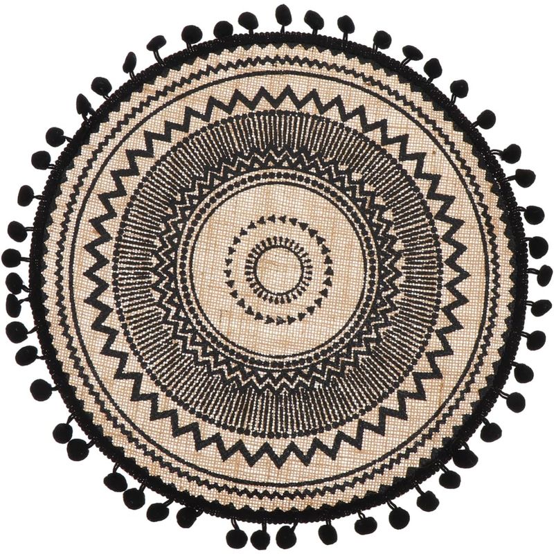 PUREPOWER - Set 06 Manteles Individuales De Mesa Bohemio Redondo-Φ38cm