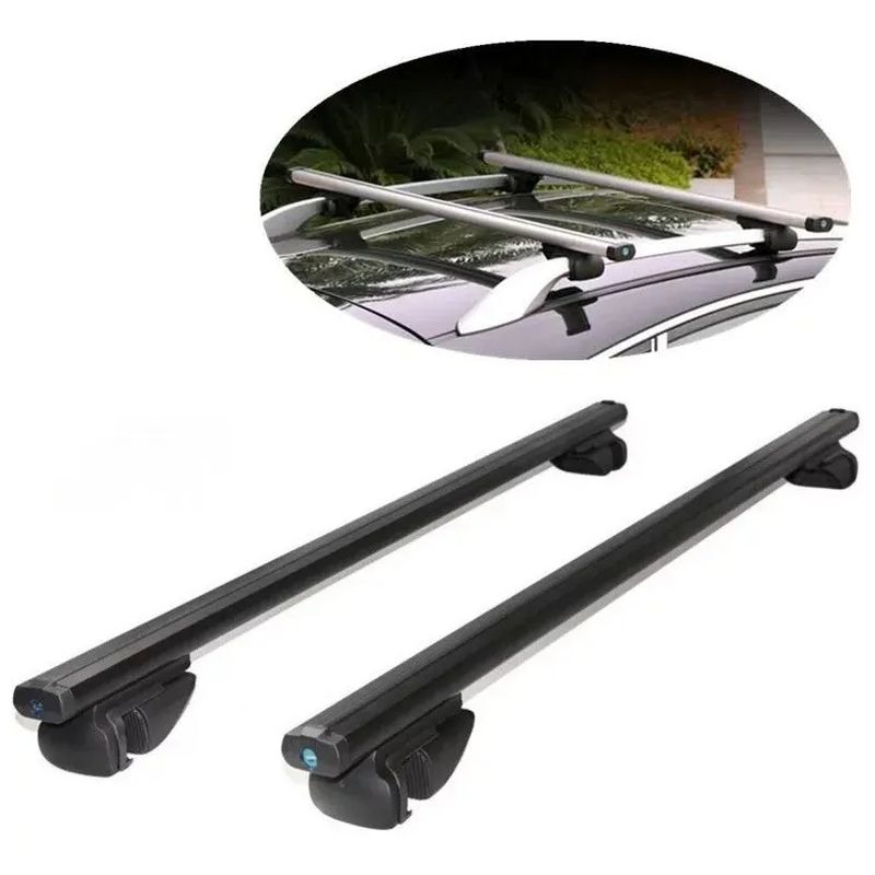GENERICO - Barras Porta Equipaje Parrilla Auto Techo Universal + Llave