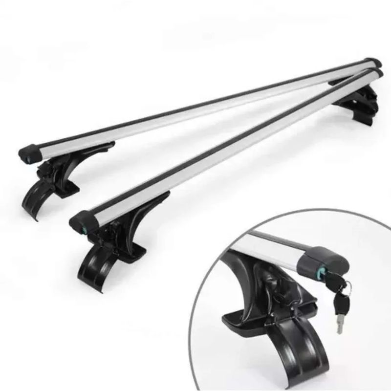 GENERICO - Barras Porta Equipaje Parrilla Auto Techo Universal + Llave