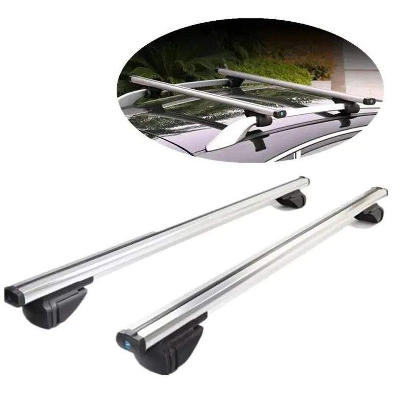 GENERICO - Barras Porta Equipaje Parrilla Auto Techo Universal + Llave