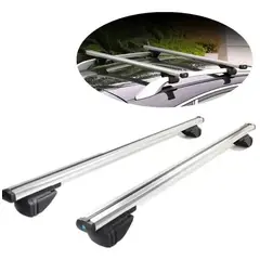 GENERICO - Barras Porta Equipaje Parrilla Auto Techo Universal + Llave