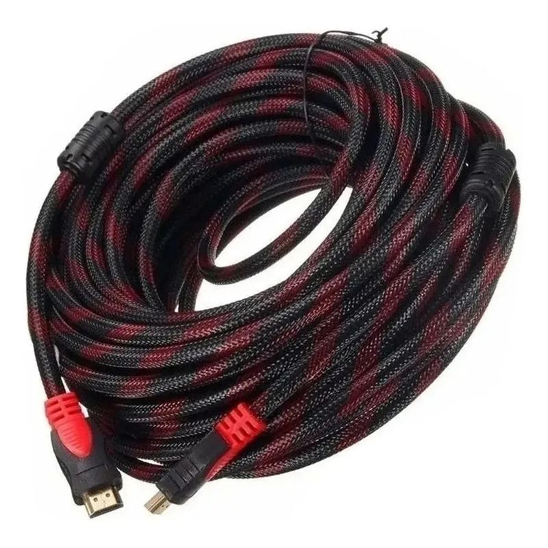 GENERICO - Cable Hdtv 3 Metros Full Hd Blindado,enmallado Y Reforzado  15m
