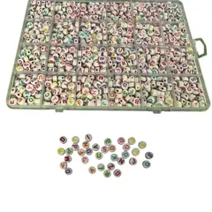 GENERICO - CUENTAS PARA HACER PULSERAS MOSTACILLA DE LETRAS