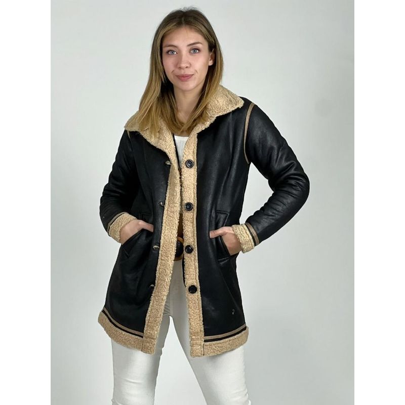 ENIGMATICA BOUTIQUE - Abrigo Gamulan Achiporrado - Café Claro