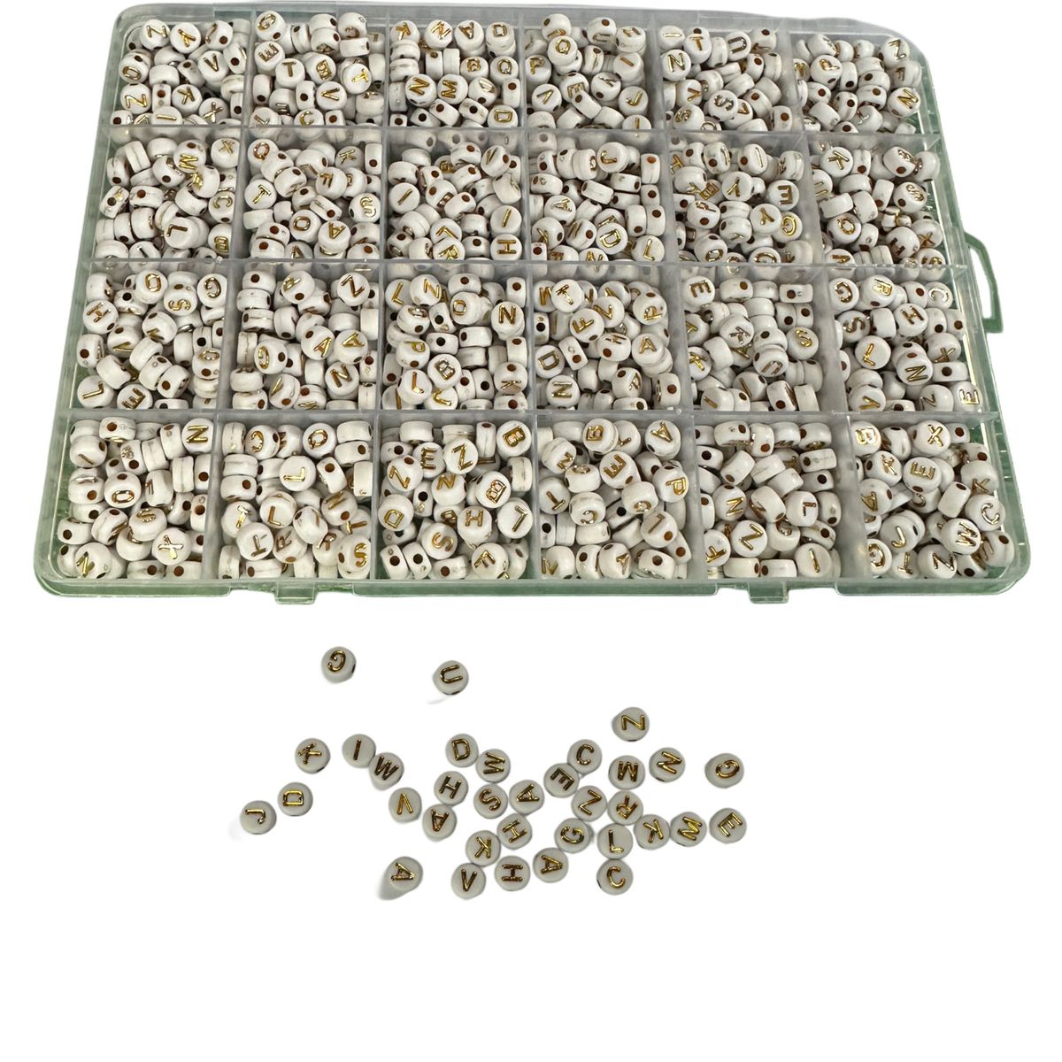 GENERICO - CUENTAS PARA HACER PULSERAS MOSTACILLA DE LETRAS