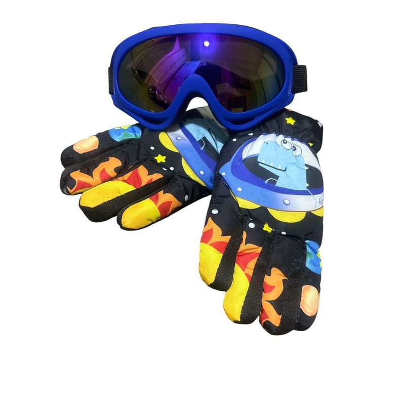 GENERICO - Lentes De Nieve Para Niños Y Jovenes + Guantes  Ski  Snowboard