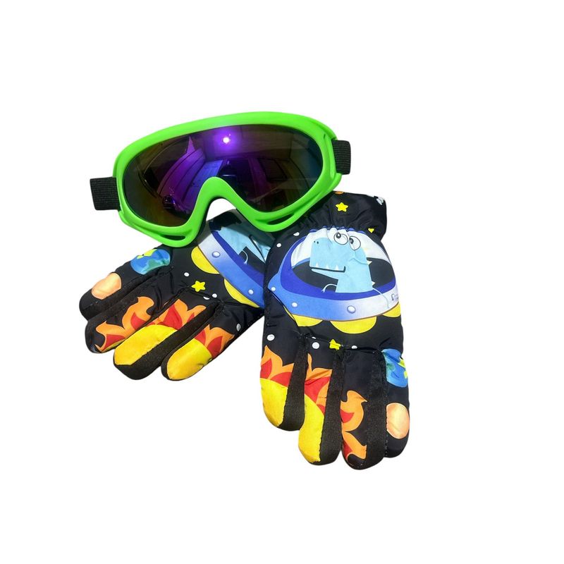 GENERICO - Lentes De Nieve Para Niños Y Jovenes + Guantes  Ski  Snowboard