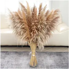 KUANGYE - Pampas Secas 5pcs Plantas Decorativas Flores Artificiales
