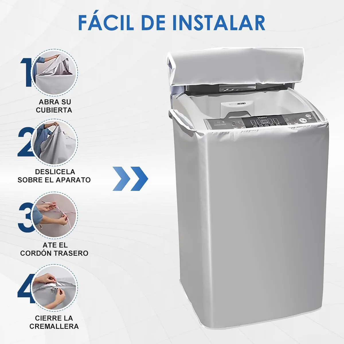 KUANGYE - Funda Cobertor Lavadora Vertical Secadora XL