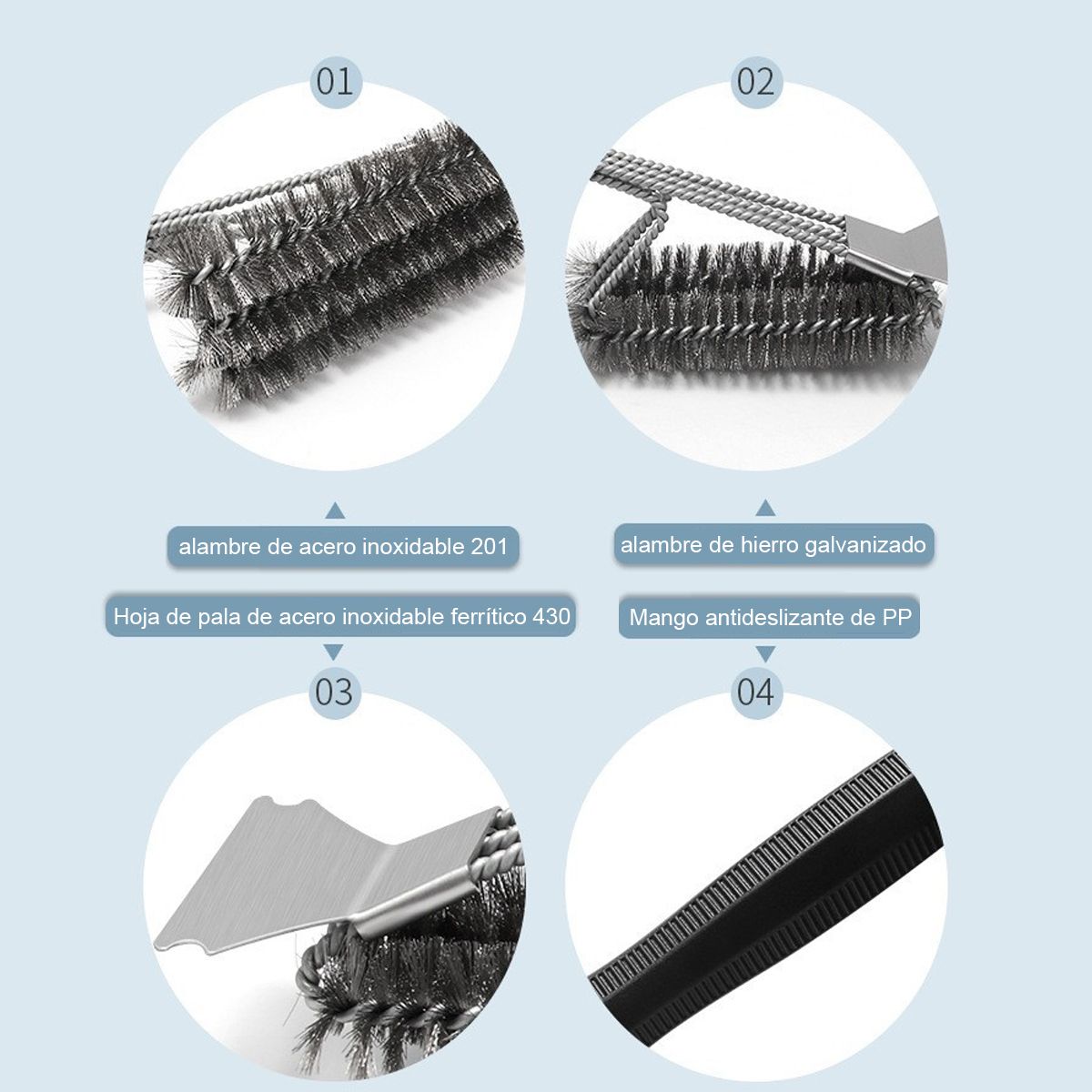 EDWINAYY - Cepillo Limpiador De Parrilla