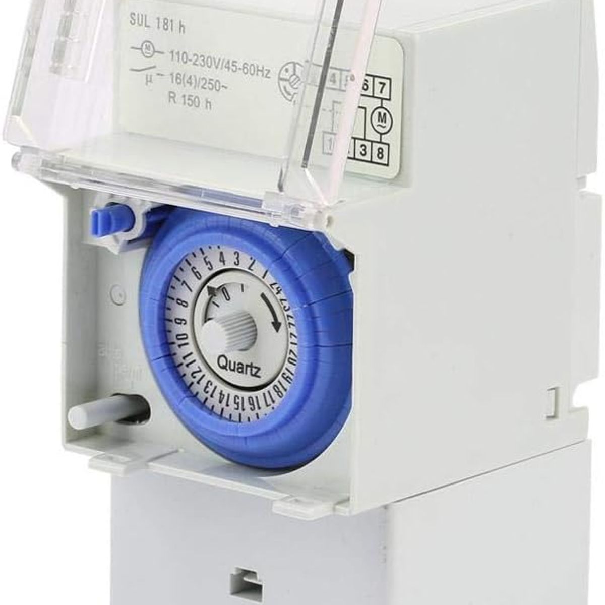 KUANGYE - Timer Analogo Reloj Control 220v Riel Dim 16a 24h Reserva