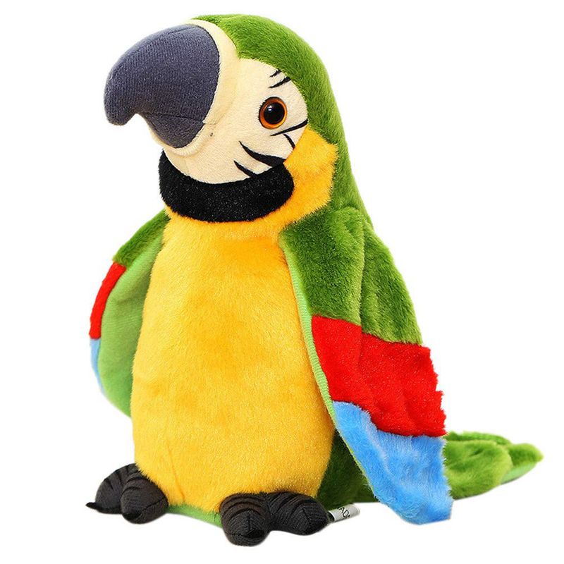 DANWEILE - Peluche de guacamayo parlante - Verde