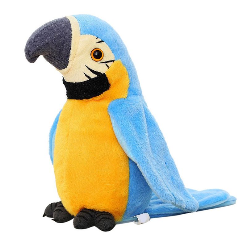 DANWEILE - Peluche de guacamayo parlante - Azul