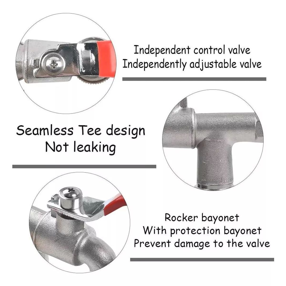 KUANGYE - Llave De Jardín Con Doble Salida 12