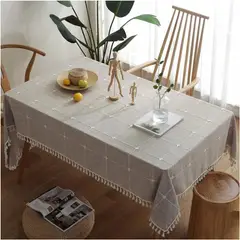 PUREPOWER - Mantel Rectangular Lino y Algodón 140x140cm